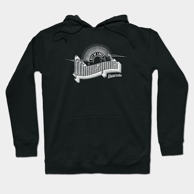 Vintage Minneapolis, MN Hoodie by DonDota